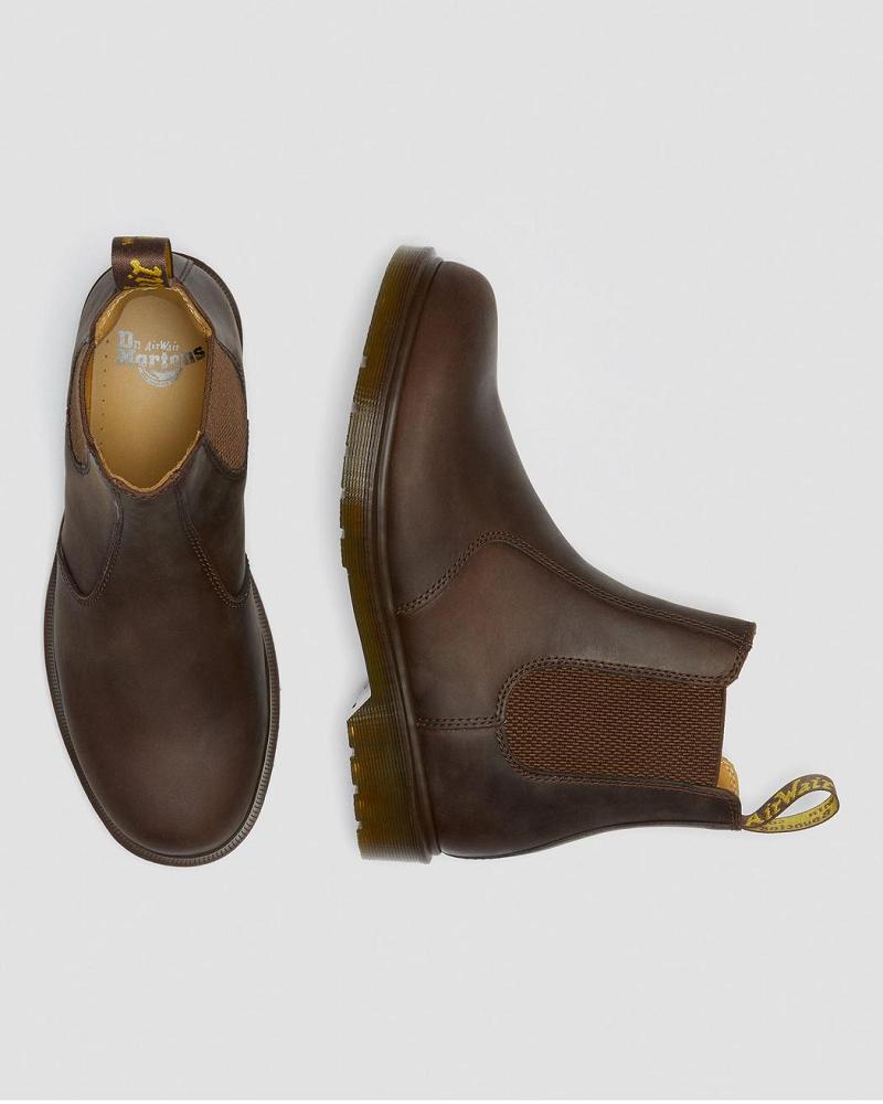 Dr Martens 2976 Crazy Horse Leren Enkellaars Heren Bruin | NL 380VRW